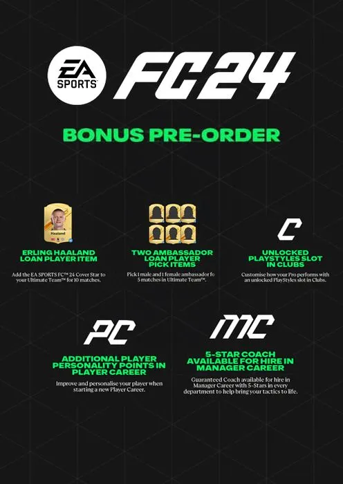EA SPORTS FC 24 Pre - Order Bonus PS4/PS5 DLC (Europe & UK) - PlayStation Network Key - Europe & UK