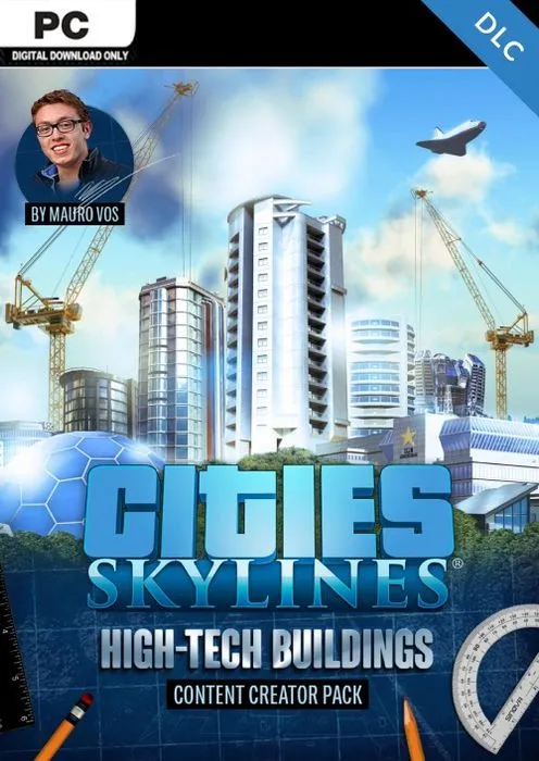 Cities Skylines - Content Creator Pack High-Tech Buildings DLC - Steam Key - Worldwide