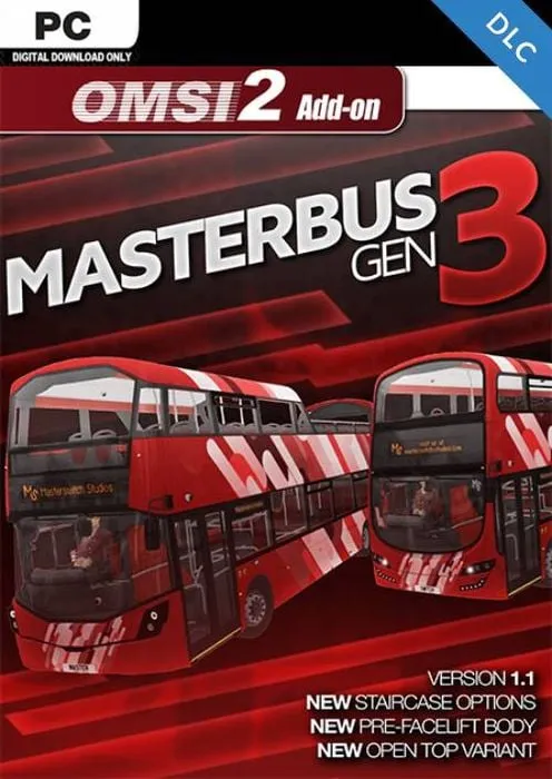 OMSI 2 Add-On Masterbus Gen 3 Pack - DLC - Steam Key - Worldwide