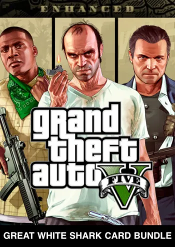 Grand Theft Auto V Enhanced + Great White Shark Card Bundle - Rockstar Games Launcher - Rockstar Games Key - Worldwide