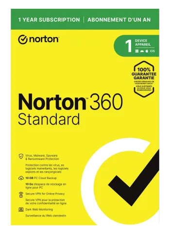 Norton 360 Standard, 1 user, 1 year