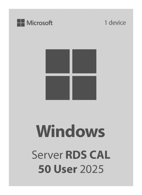 Licență Windows Server 2025 RDS CAL, 50 users