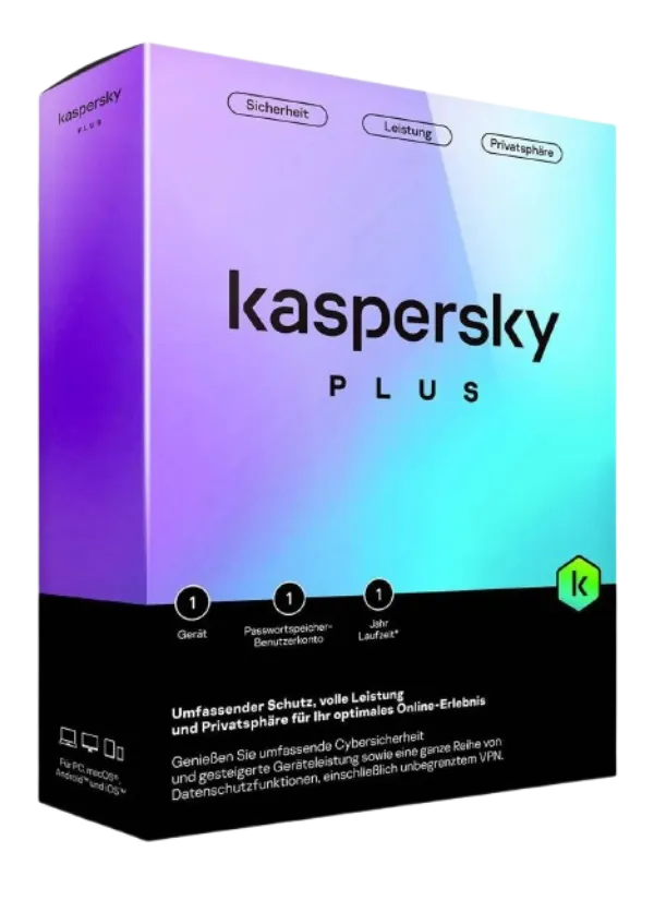 Kaspersky Plus, 5 devices, 1 year, digital