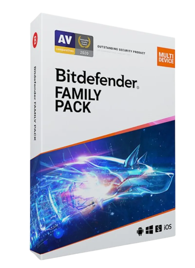 Bitdefender Family Pack – 15 devices – 3 years, retail license