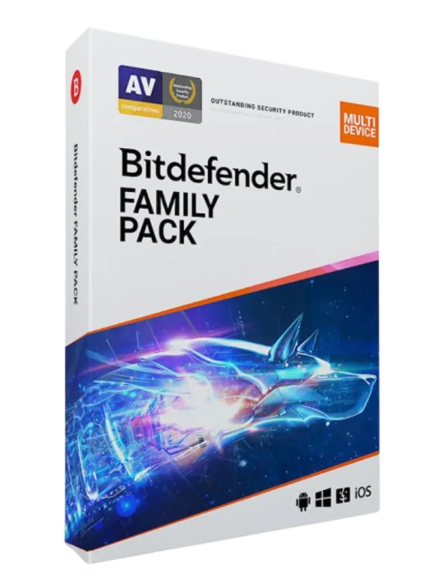 Bitdefender Family Pack – 15 devices – 1 year, retail license