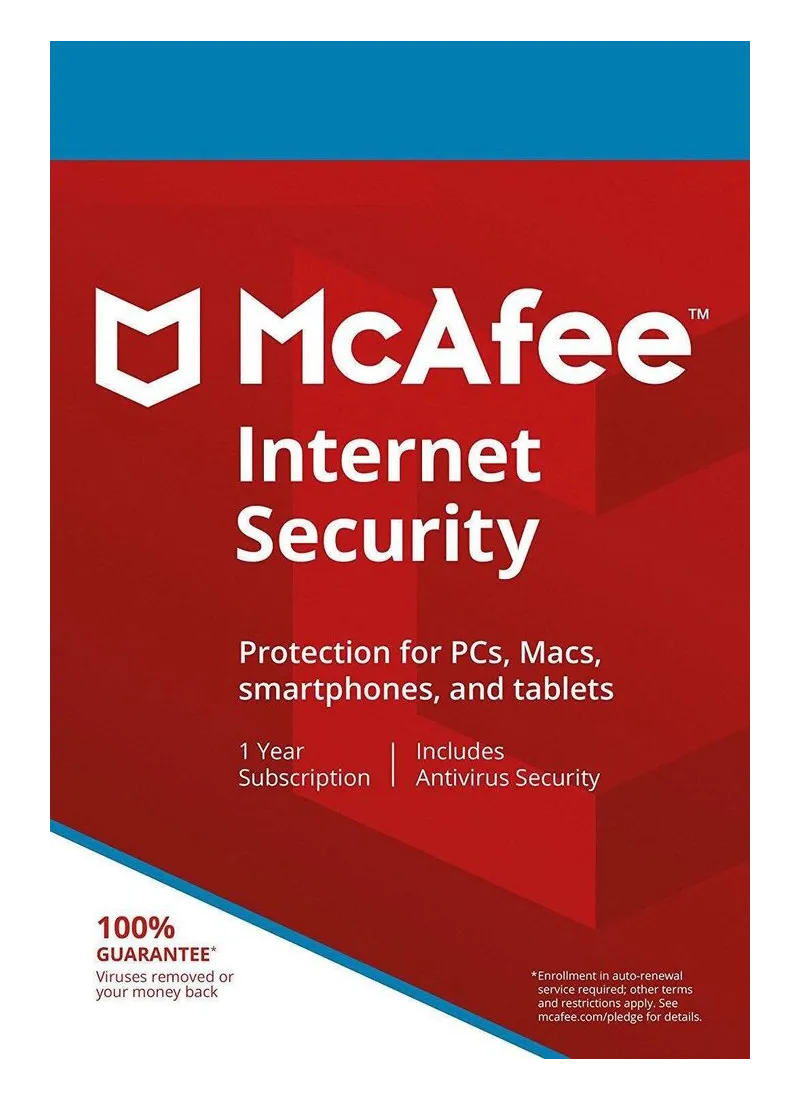 McAfee Internet Security, 5 devices, 1 year