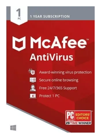 McAfee Antivirus Plus, 1 device, 1 year