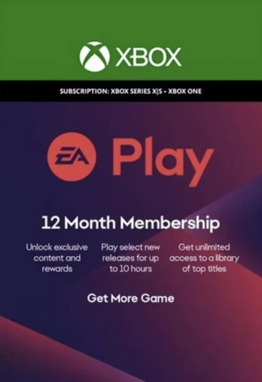 EA Play, 12 months, Xbox
