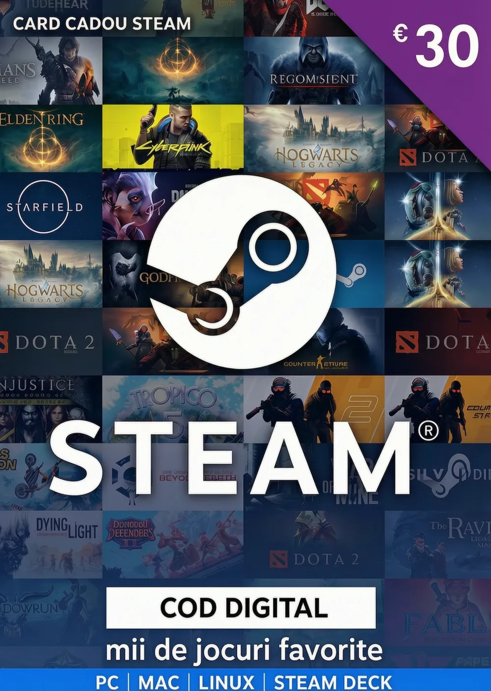 Credit Steam Wallet 30 EUR