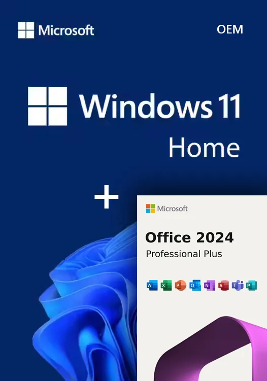 Pachet Windows 11 Home OEM + Office 2024 Pro Plus